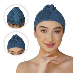 Royal Bamboo Hair Wrap | Quick Dry, Absorbent Shower Cap - Rangoli