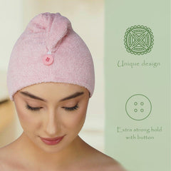 Royal Bamboo Hair Wrap | Quick Dry, Absorbent Shower Cap - Rangoli