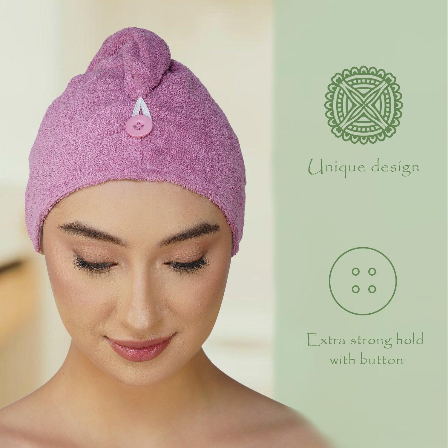 Royal Bamboo Hair Wrap | Quick Dry, Absorbent Shower Cap - Rangoli