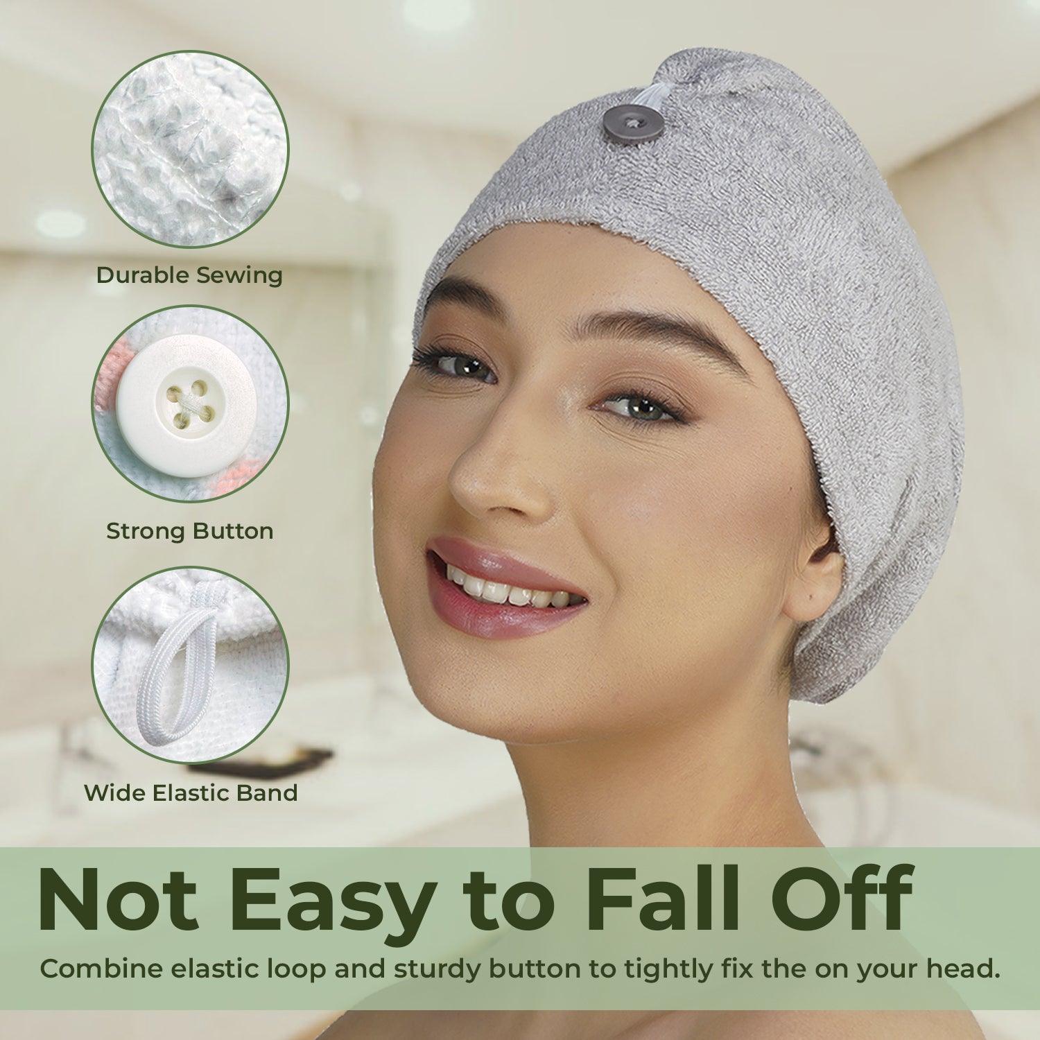 Royal Bamboo Hair Wrap | Quick Dry, Absorbent Shower Cap - Rangoli