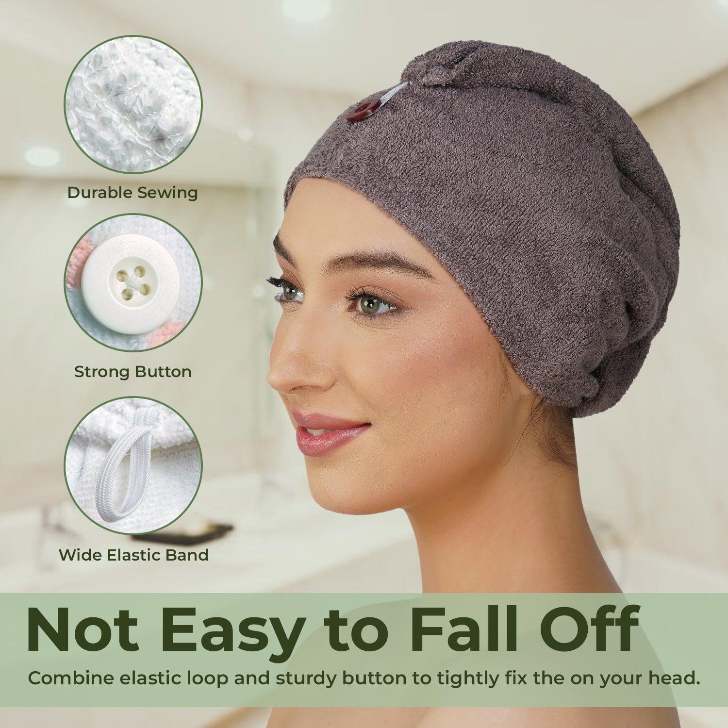 Royal Bamboo Hair Wrap | Quick Dry, Absorbent Shower Cap - Rangoli