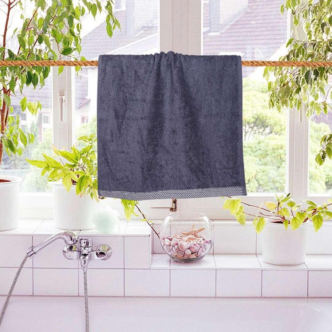 500 GSM Bamboo Hand Towel Set Of 2 - Dark Grey | Ultra Soft & Highly Absorbent Towels - Rangoli