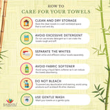 500 GSM Bamboo Hand Towel Set Of 2 - Ash Grey | Ultra Soft & Highly Absorbent Towels