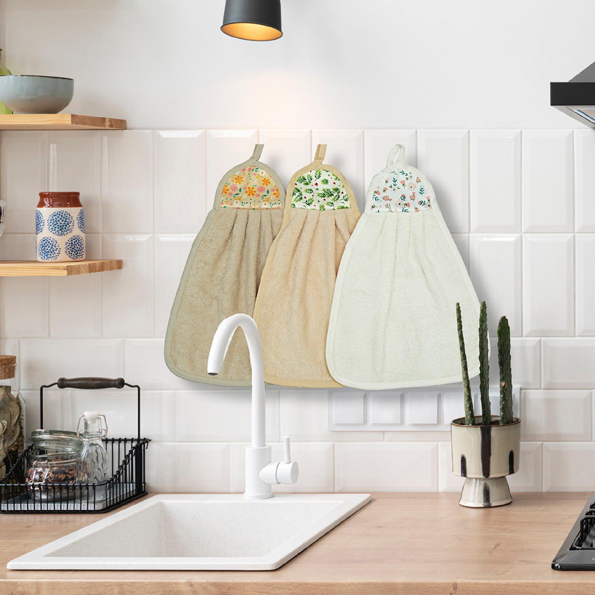 Wash Basin/Kitchen Hanging Hand Towels Set