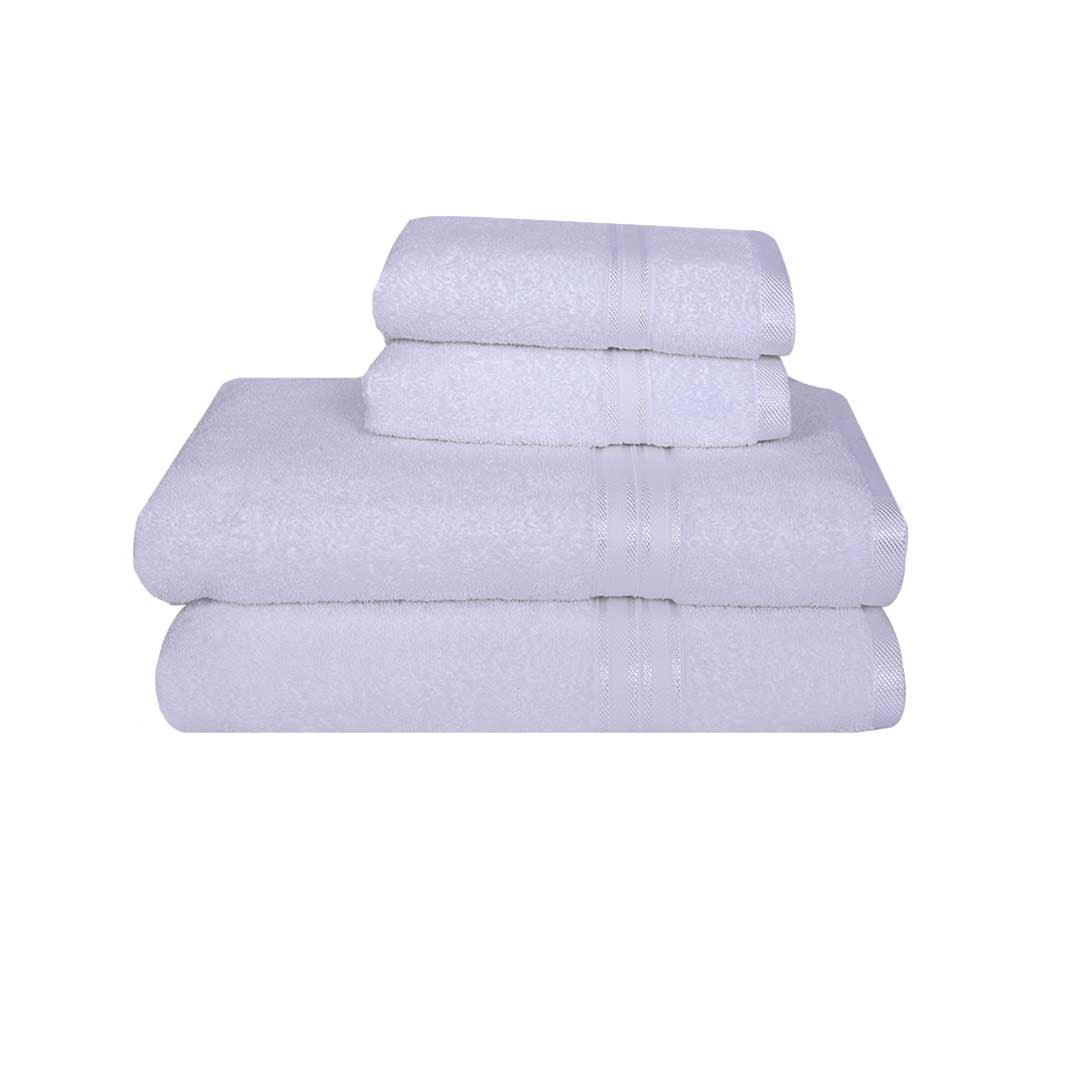 Super Comfy 100% Cotton Towel Set of 4 | Ultra Soft, Lightweight and Quick Drying Towels - Rangoli