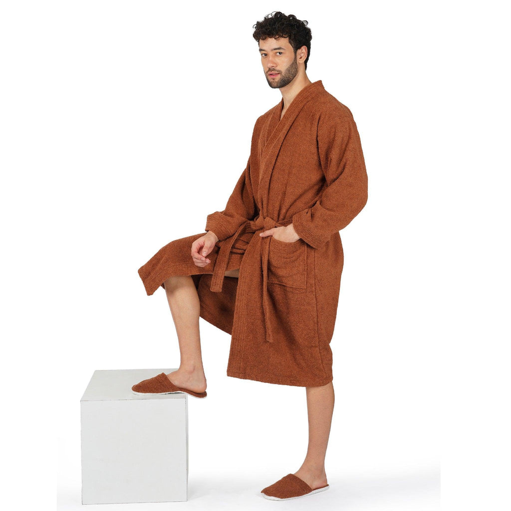 Noble Men 400 GSM Cotton Bathrobe Rangoli