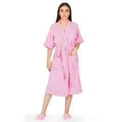 Noble Women 400 GSM Cotton Bathrobe - Pink