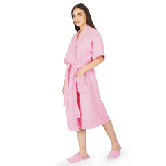 Noble Women 400 GSM Cotton Bathrobe - Pink