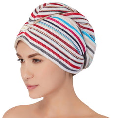 Pinstripe Cotton Hair Wrap Towel