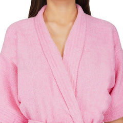 Noble Women 400 GSM Cotton Bathrobe - Pink