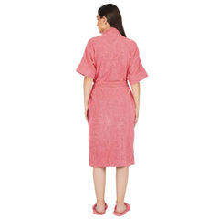 Noble Women 400 GSM Cotton Bathrobe - Coral