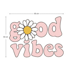 Good vibes Wall Sticker (PVC Vinyl, 64 cm x 85 cm, Self-adhesive) - Rangoli