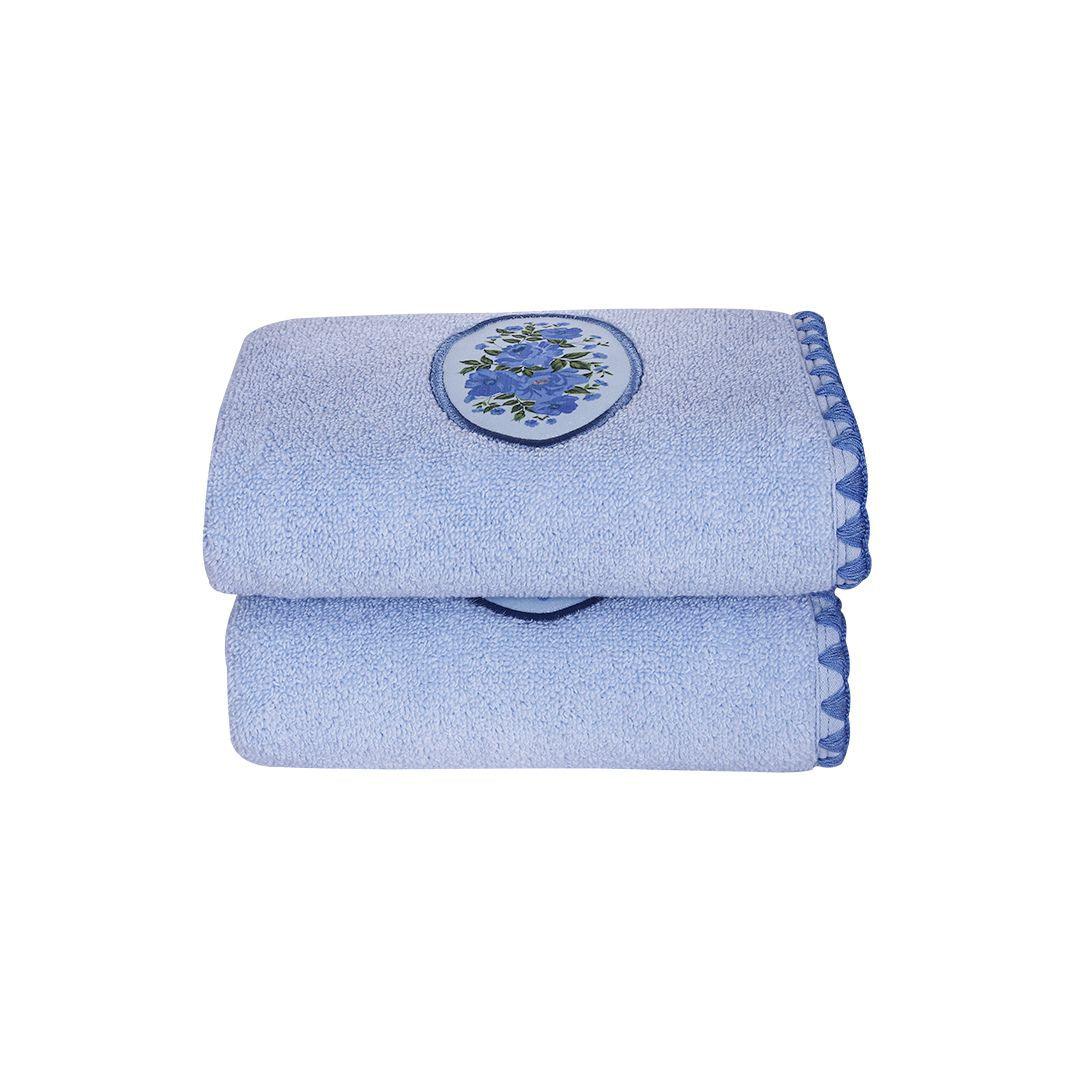 Gemstone Hand Towel Set Of 2 - Blue