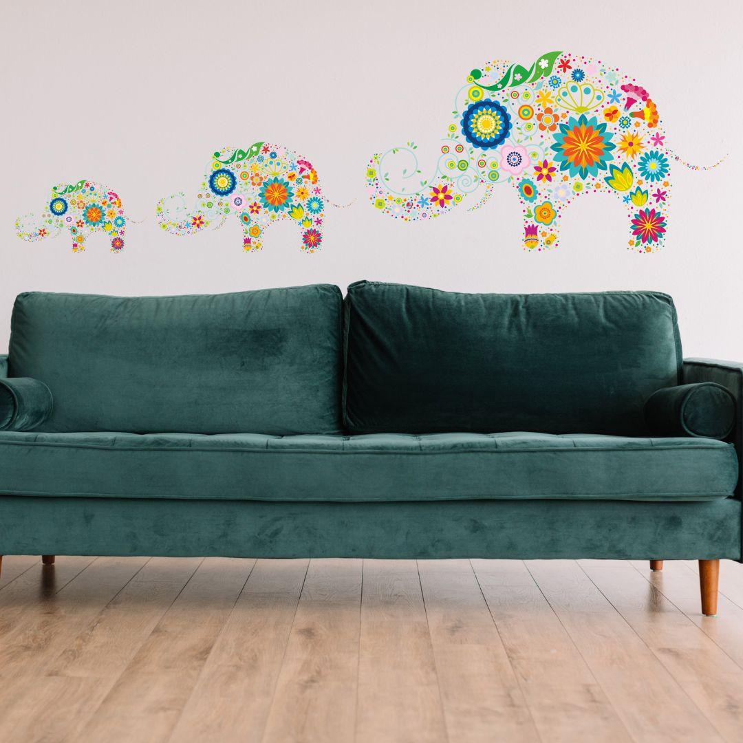 Three Elephants Wall Sticker