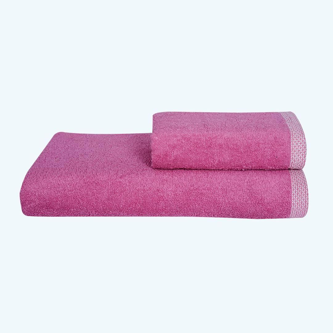 600 GSM Bamboo Towels Set Of 2 - Purple
