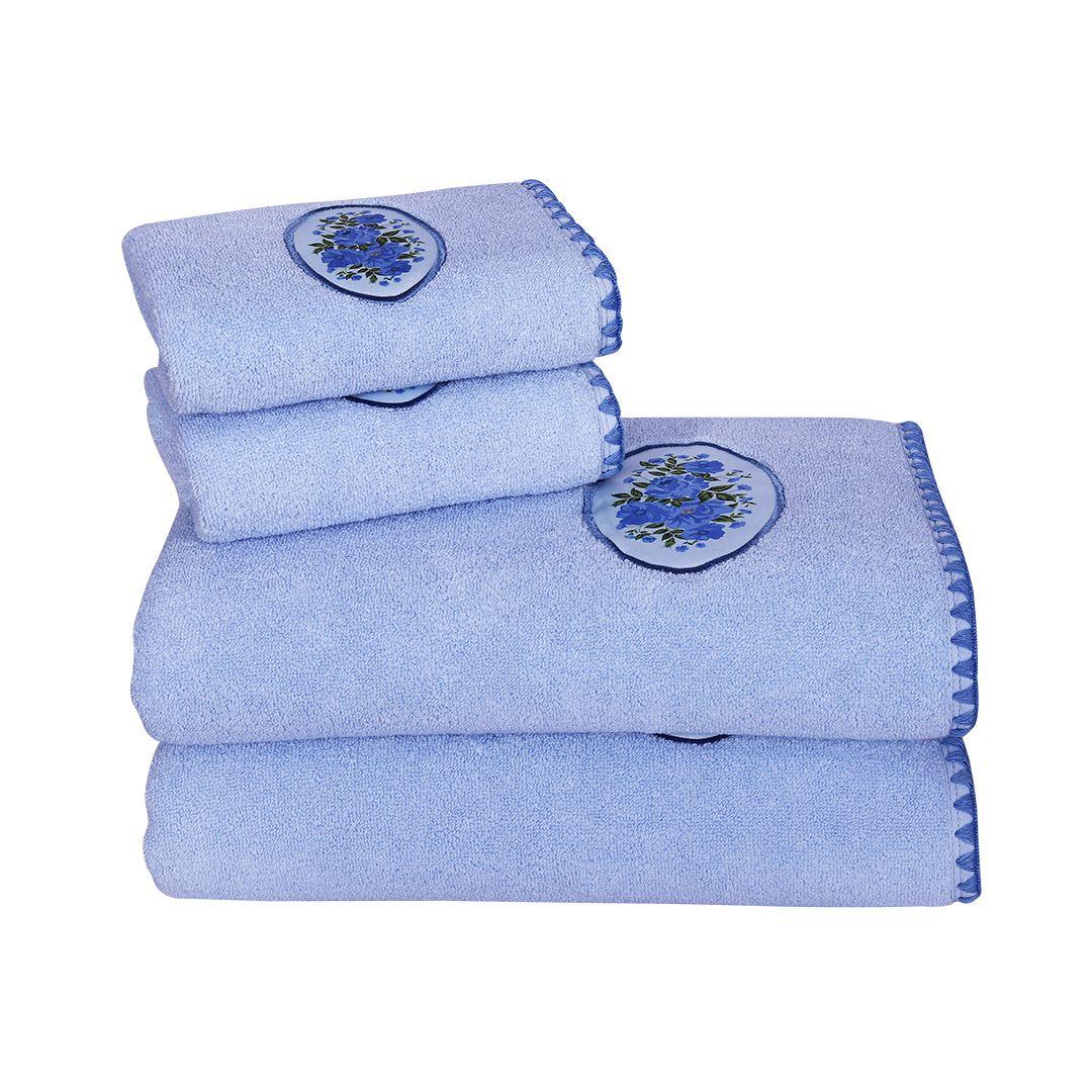 Gemstone Towel Set Of 4 - Blue