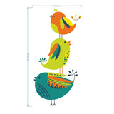 Three birds Wall Sticker (PVC Vinyl, 67 cm x 33 cm, Self-adhesive)