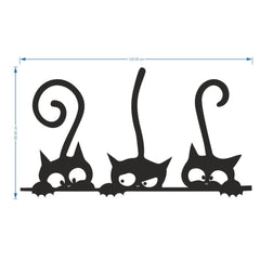 Cat Wall Sticker (PVC Vinyl, 68 cm x 120 cm, Self-adhesive) - Rangoli