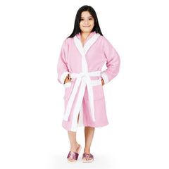 Kids Cotton Bathrobe - Light Pink