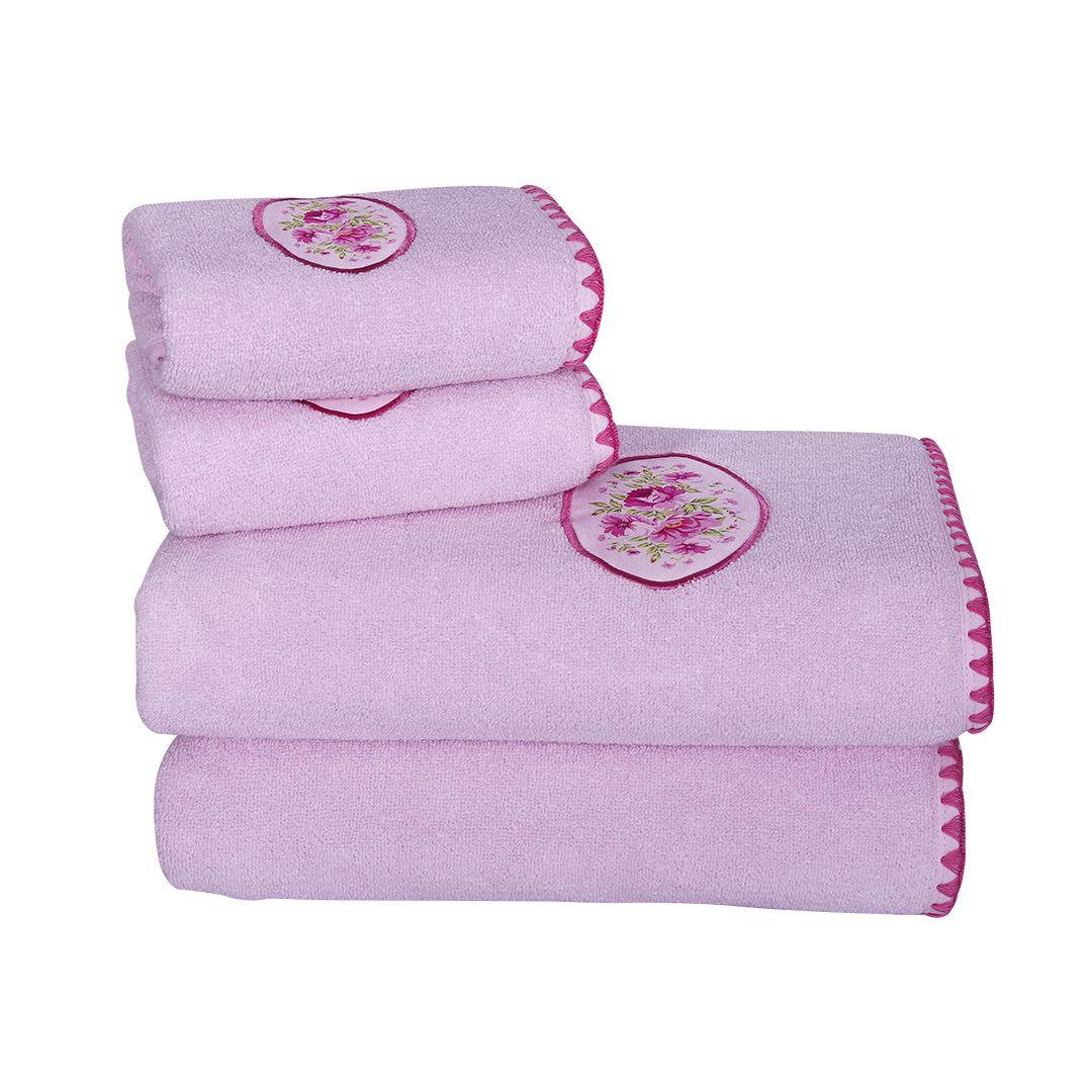 Gemstone Towel Set Of 4 - Pink