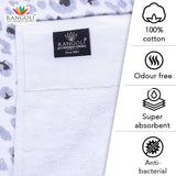 Snow Leopard 100% Cotton Hand Towel Set of 4, 500 GSM - Features