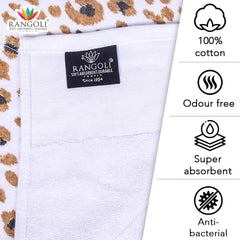 Snow Leopard 100% Cotton Bath Towel, 500 GSM - Features