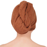 Noble Cotton Hair Wrap Towel - Brown