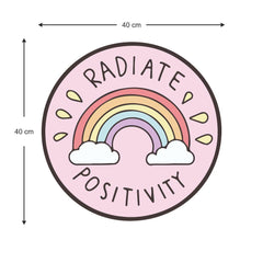 Radiate positivity Wall Sticker (PVC Vinyl, 40 cm x 40 cm, Self-adhesive) - Rangoli