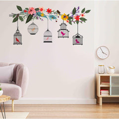 Birds in cage Wall Sticker