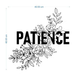 Patience Floral Wall Sticker (PVC Vinyl, 40 cm x 40 cm, Self-adhesive)
