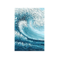 Rangoli wooden stretched water wave art for home décor