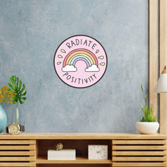 Radiate positivity Wall Sticker (PVC Vinyl, 40 cm x 40 cm, Self-adhesive) - Rangoli