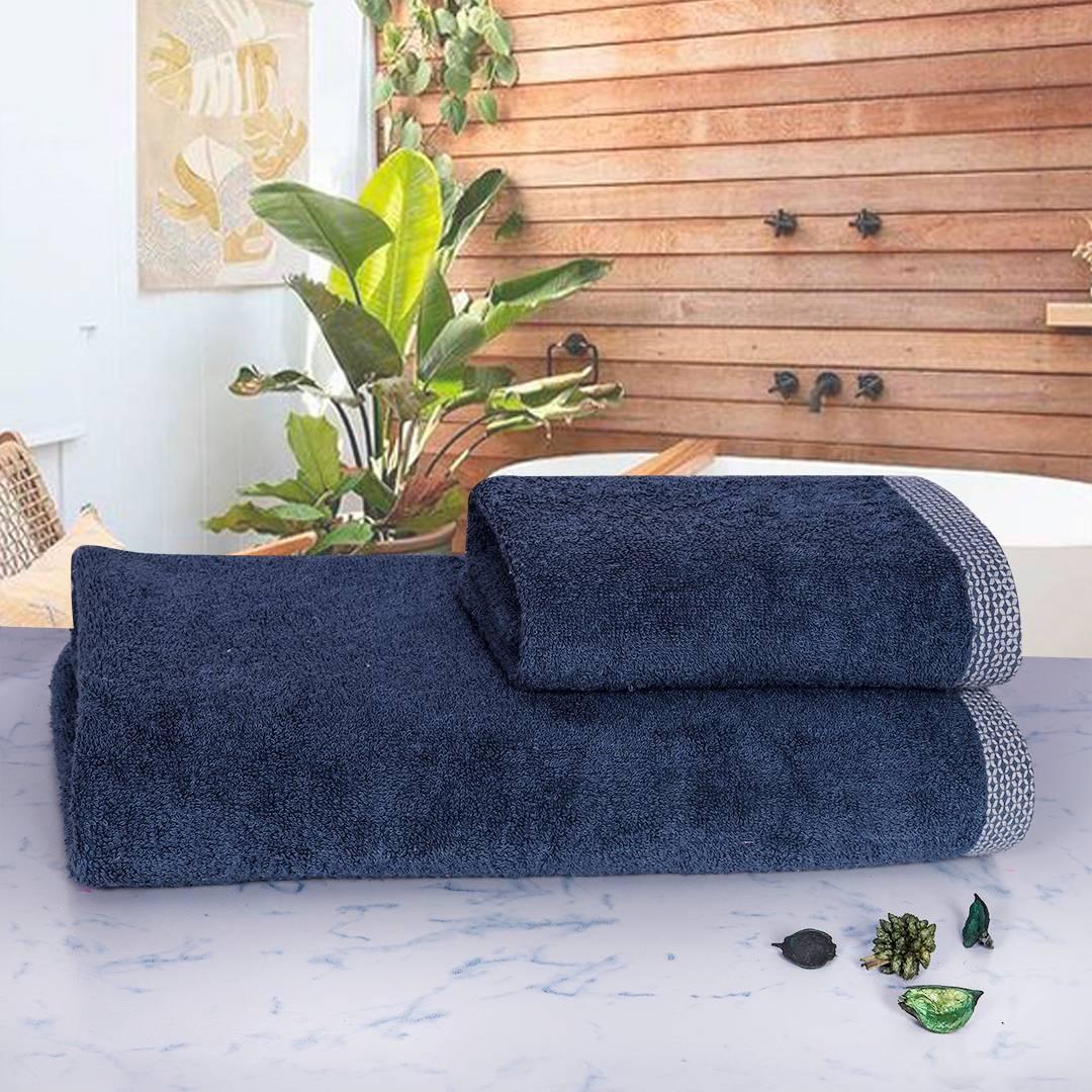 Bamboo Towels Set Of 2 - Blue