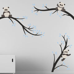 Panda on tree branch - Wall Sticker