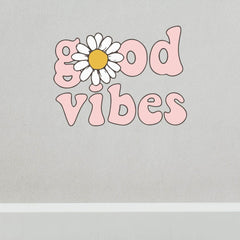 Good vibes Wall Sticker (PVC Vinyl, 64 cm x 85 cm, Self-adhesive) - Rangoli