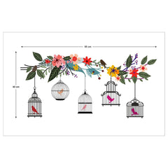 Birds in cage Wall Sticker