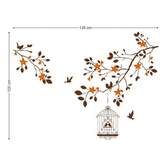 Autumn tree birds Wall Sticker