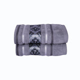 Oriental Hand Towel Set Of 2 - Grey