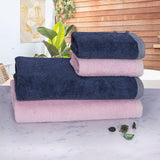 Bamboo Towels Set Of 4 - Pink & Blue