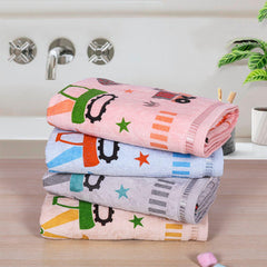 Kids Cotton Towel Set of 4 - Multicolor