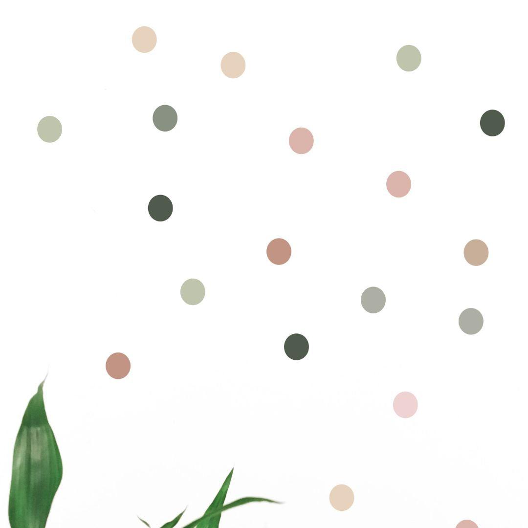 Polka Dots Wall Sticker (PVC Vinyl, 7cm (diameter) x 70 pieces, Self-adhesive)