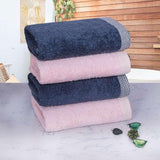 Bamboo Hand Towels Set Of 4 - Pink & Blue