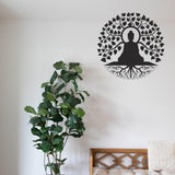 Peaceful Buddha and Quote on Mind Wall Sticker