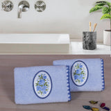 Gemstone Hand Towel Set Of 2 - Blue