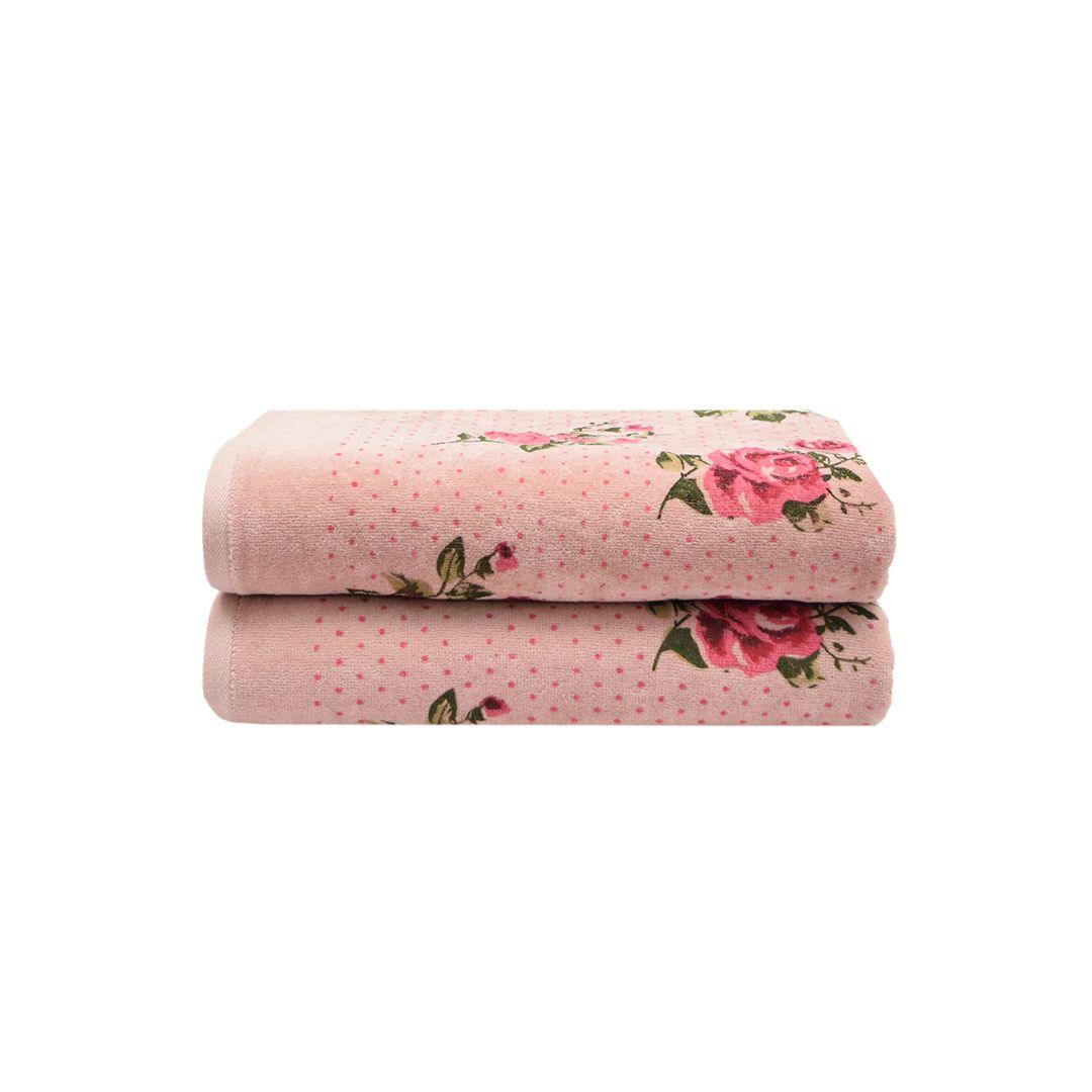 Blossom 450 GSM Cotton Bath Towel Set of 2 - Light Purple