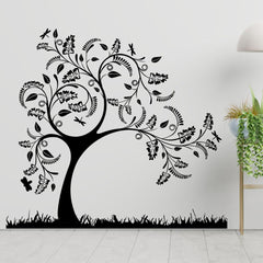 Tree with grass' Wall Sticker