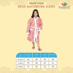 Jacquard Kids Bathrobe 400 GSM - Rangoli