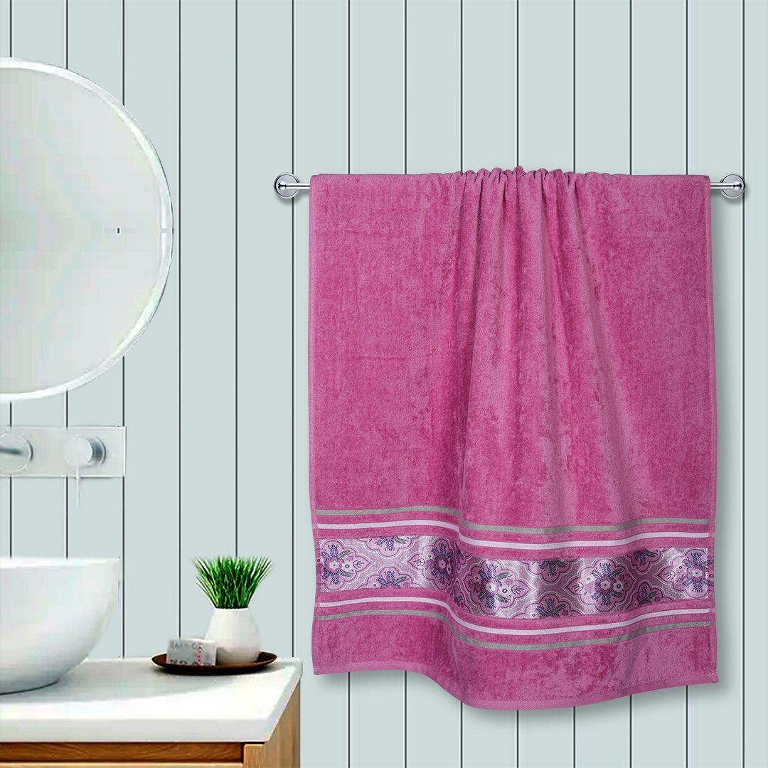 Oriental Bath Towel Set Of 2 - Purple