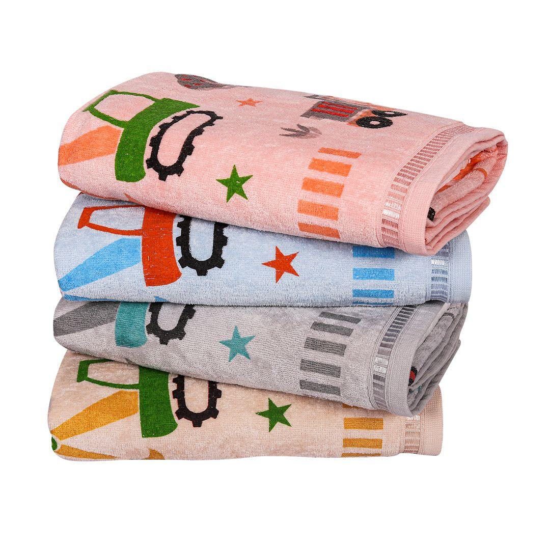 Kids Cotton Towel Set of 4 - Multicolor