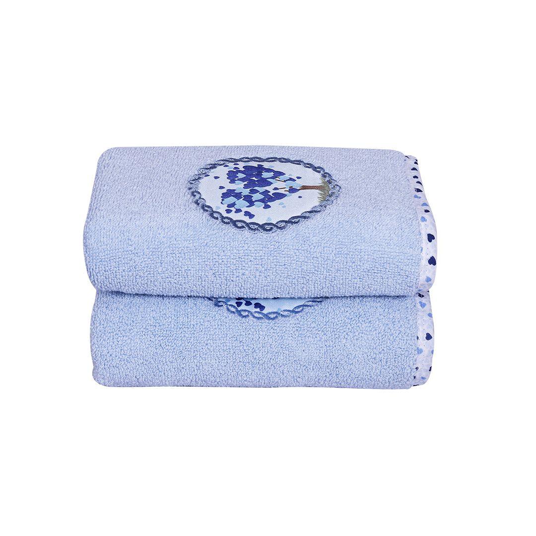 Love Tree  Hand Towel Set Of 2 - Blue